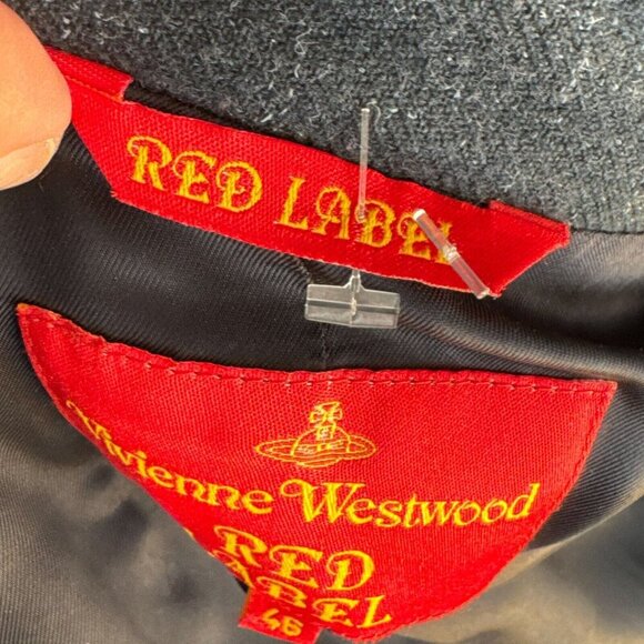 Vivienne Westwood Dust Blue Grey Lightweight Wool Blend Coat 46/M - Picture 12 of 13